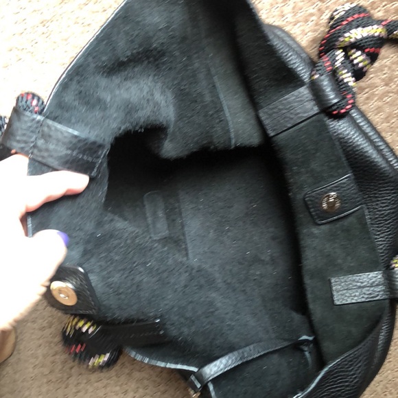Genuine leather black Rebecca Minkoff tote with rope handles. - Picture 5 of 8